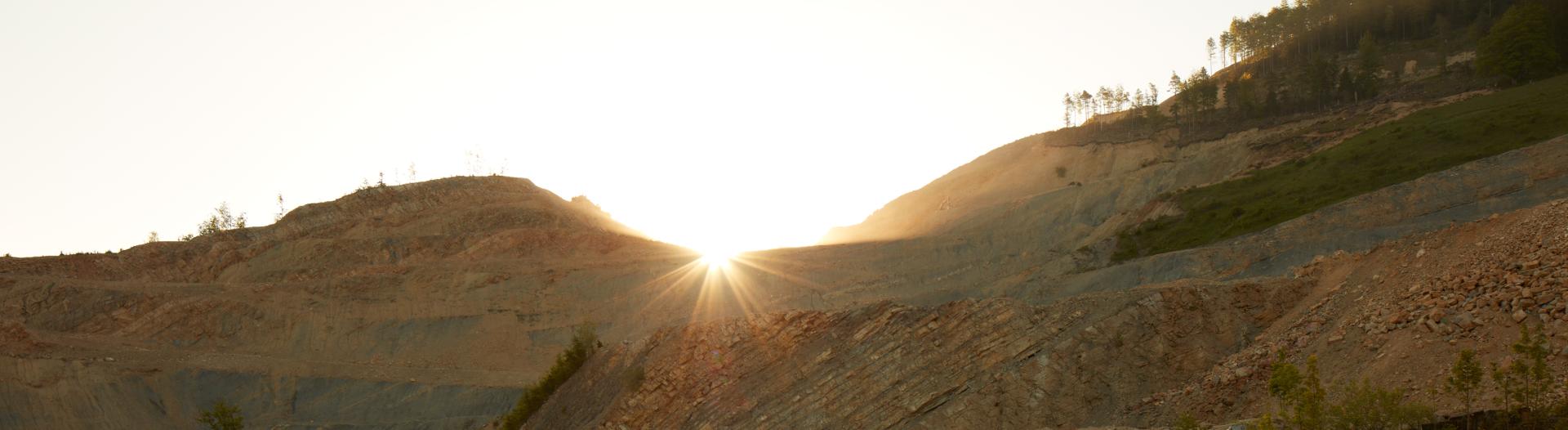 Steinbruch Sonnenaufgang